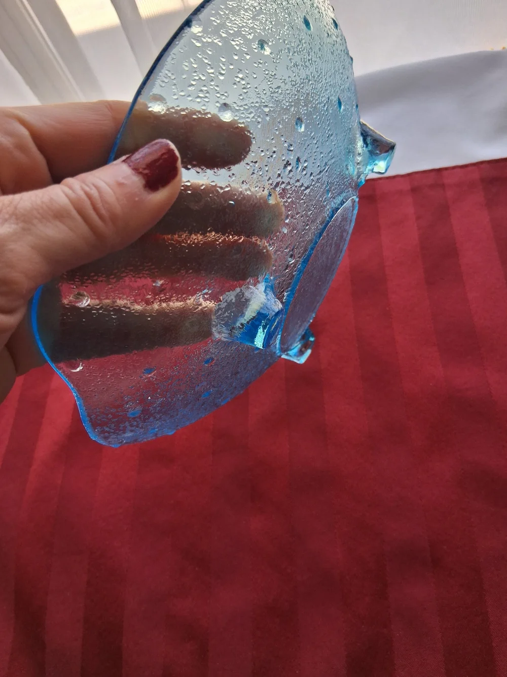 Blue Glass Serving Platter - Elegant Home Accent